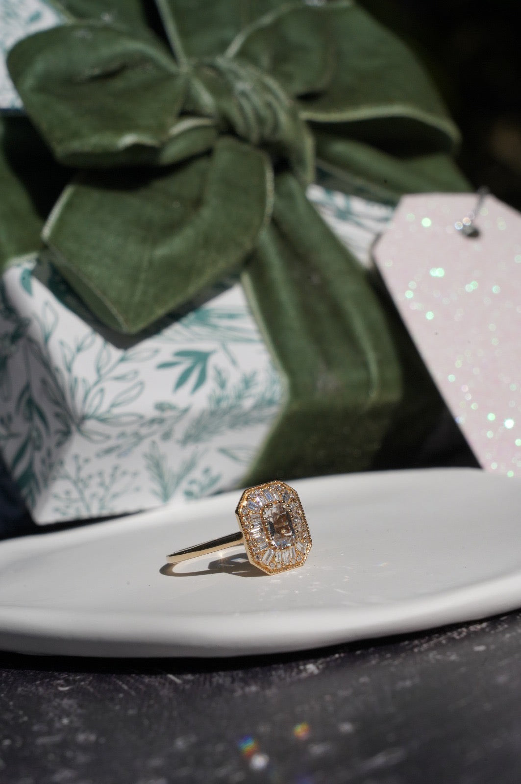 14k Engagement Ring lab diamond 6'