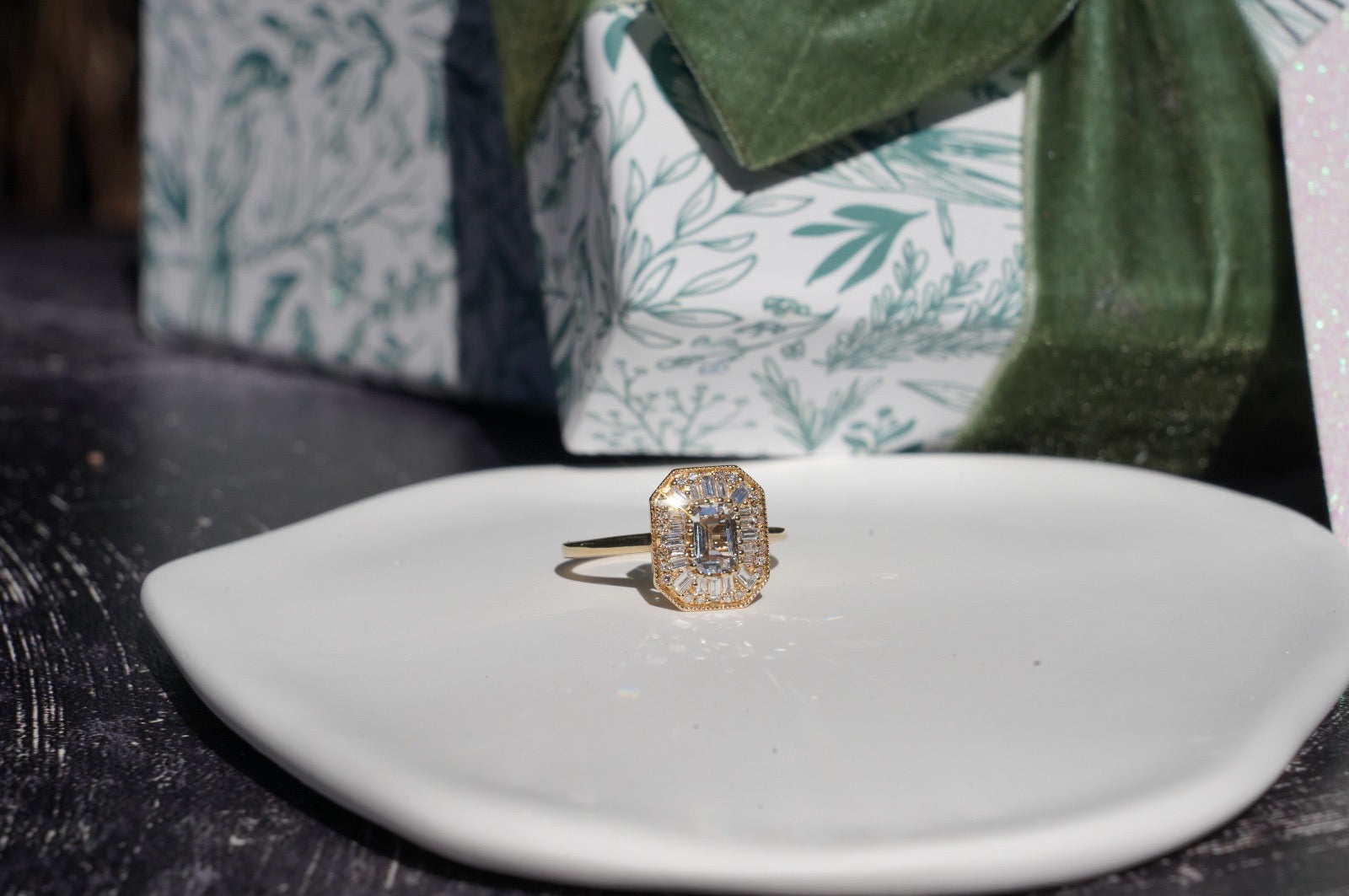 14k Engagement Ring lab diamond 6'