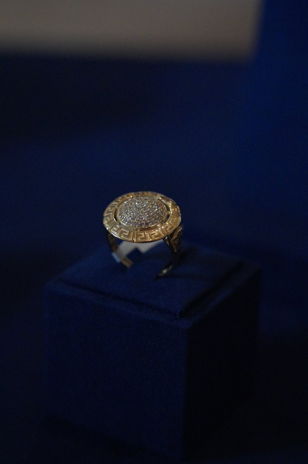 14k MEDUSA HALO RING