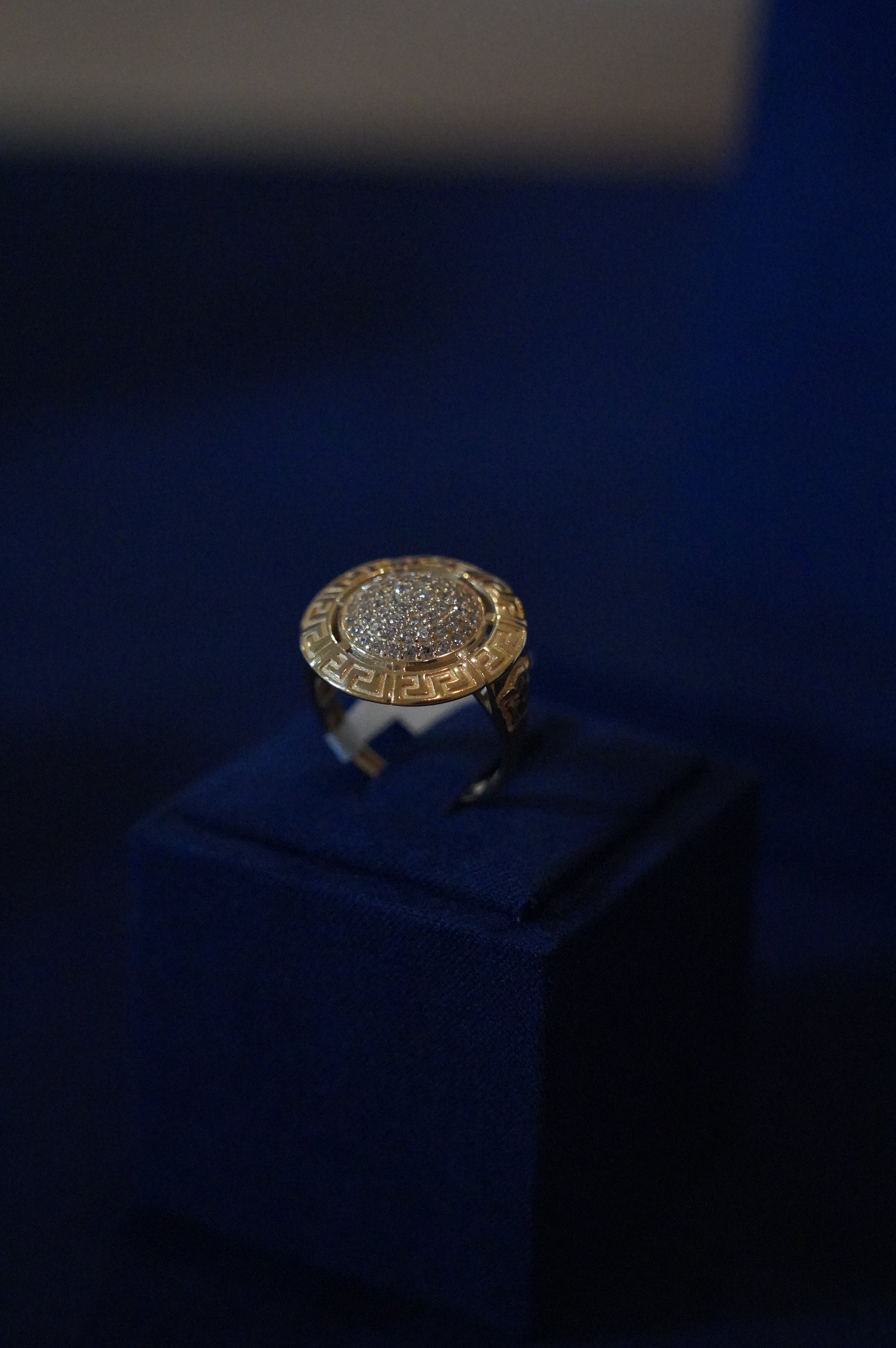 14k MEDUSA HALO RING