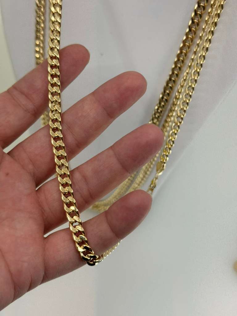 18K Cuban Chain 60cm 7mm