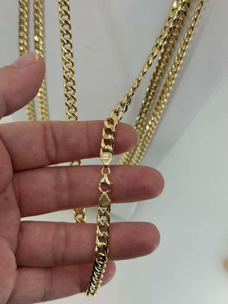 18K Cuban Chain 60cm 7mm